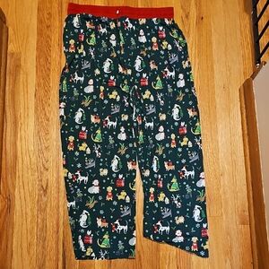 Little Sleepies Holiday Hounds Mens Pajama Pants XL VGUC